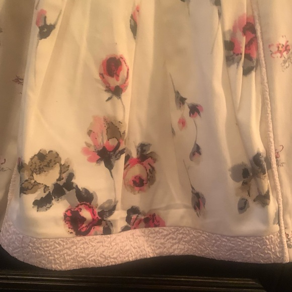 Simonetta Cream Dress with Pink and Green Floral Design - Picture 4 of 7